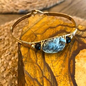 Hand crafted Gold wire Tourmaline Bracelet